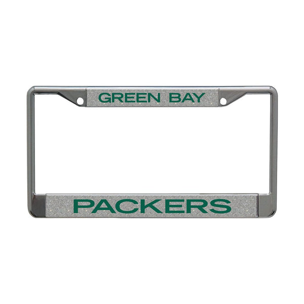 Green Bay Packers Glitter Lic Plt Frame S/L Printed