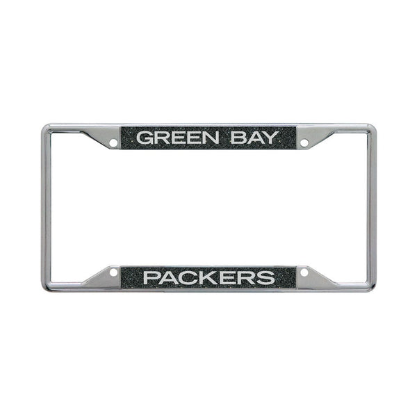 Green Bay Packers GLITTER BACKGROUND Lic Plt Frame S/S Printed
