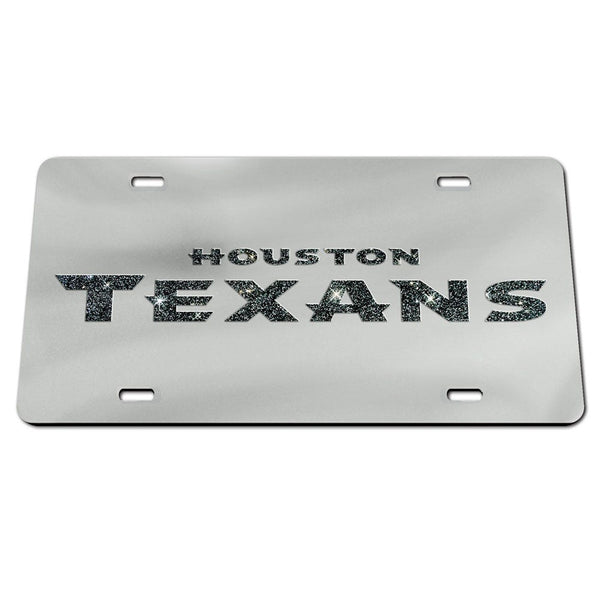 Houston Texans GLITTER LETTERS Acrylic Classic License Plates