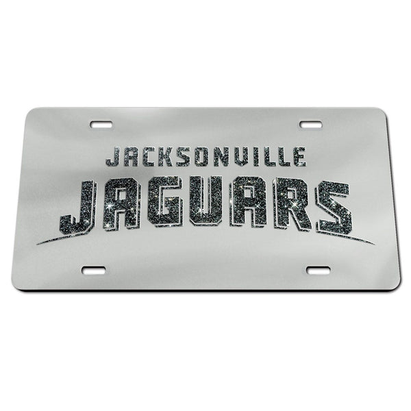 Jacksonville Jaguars GLITTER LETTERS Acrylic Classic License Plates