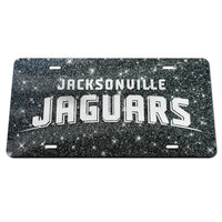 Jacksonville Jaguars GLITTER BACKGROUND Acrylic Classic License Plates