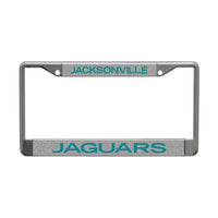 Jacksonville Jaguars GLITTER BACKGROUND Lic Plt Frame S/L Printed