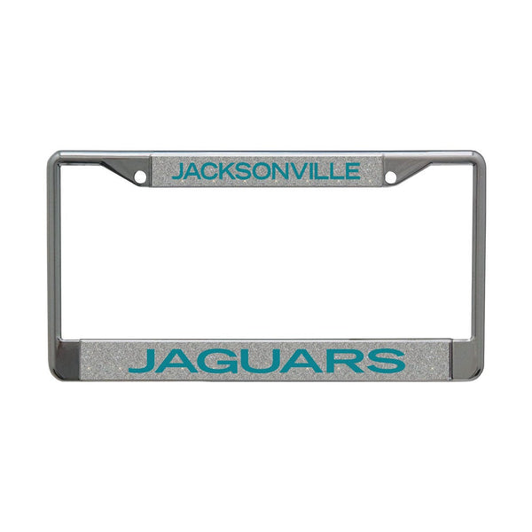 Jacksonville Jaguars GLITTER BACKGROUND Lic Plt Frame S/L Printed