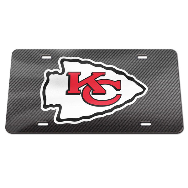 Kansas City Chiefs CARBON Specialty Acrylic License Plate