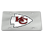 Kansas City Chiefs GLITTER LOGO Specialty Acrylic License Plate