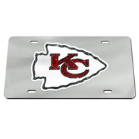 Kansas City Chiefs GLITTER LOGO Specialty Acrylic License Plate