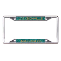 Jacksonville Jaguars GLITTER BACKGORUND Lic Plt Frame S/S Printed