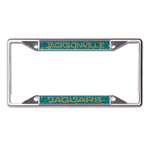 Jacksonville Jaguars GLITTER BACKGORUND Lic Plt Frame S/S Printed