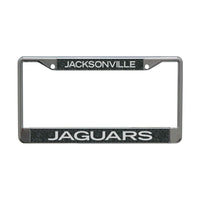 Jacksonville Jaguars GLITTER BACKGROUND Lic Plt Frame S/L Printed
