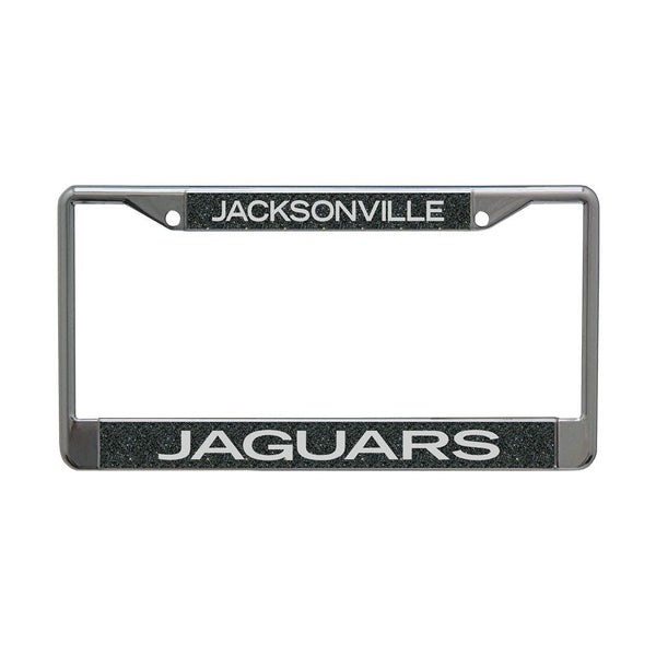 Jacksonville Jaguars GLITTER BACKGROUND Lic Plt Frame S/L Printed