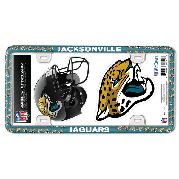 Jacksonville Jaguars License Plate Thin Frame - Plastic w/Decal