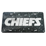 Kansas City Chiefs GLITTER BACKGROUND Acrylic Classic License Plates