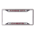 Kansas City Chiefs GLITTER BACKGROUND Lic Plt Frame S/S Printed