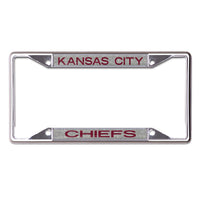 Kansas City Chiefs GLITTER BACKGROUND Lic Plt Frame S/S Printed