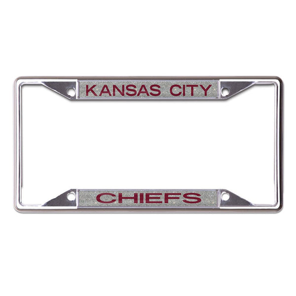 Kansas City Chiefs GLITTER BACKGROUND Lic Plt Frame S/S Printed