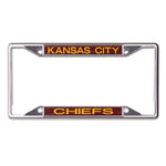 Kansas City Chiefs GLITTER BACKGROUND Lic Plt Frame S/S Printed