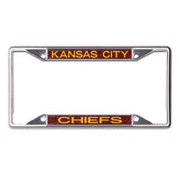 Kansas City Chiefs GLITTER BACKGROUND Lic Plt Frame S/S Printed