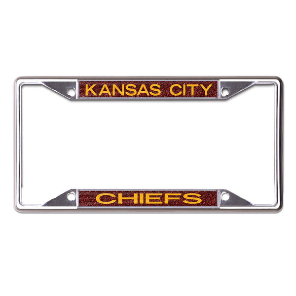 Kansas City Chiefs GLITTER BACKGROUND Lic Plt Frame S/S Printed