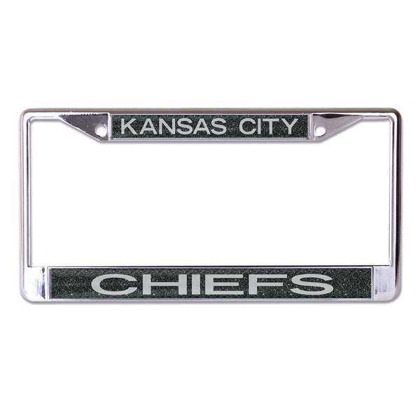Kansas City Chiefs GLITTER BACKGROUND Lic Plt Frame S/L Printed
