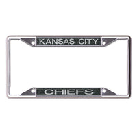 Kansas City Chiefs GLITTER BACKGROUND Lic Plt Frame S/S Printed