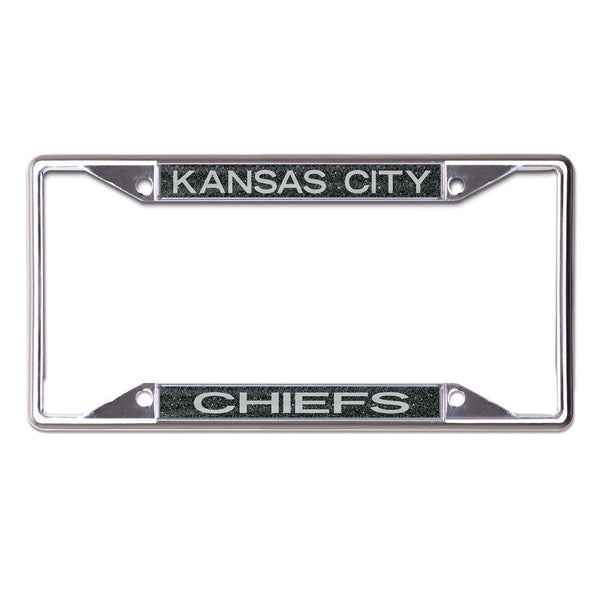 Kansas City Chiefs GLITTER BACKGROUND Lic Plt Frame S/S Printed