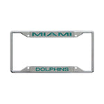 Miami Dolphins GLITTER Lic Plt Frame S/S Printed