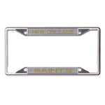 New Orleans Saints GLITTER BACKGROUND Lic Plt Frame S/S Printed