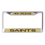New Orleans Saints GLITTER BACKGROUND Lic Plt Frame S/L Printed