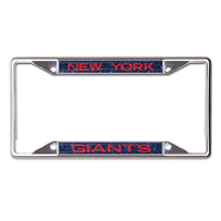 New York Giants GLITTER BACKGROUND Lic Plt Frame S/S Printed
