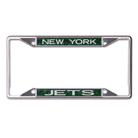 New York Jets Glitter Lic Plt Frame S/S Printed