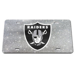 Las Vegas Raiders GLITTER BACKGROUND Specialty Acrylic License Plate