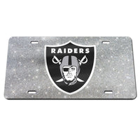 Las Vegas Raiders GLITTER BACKGROUND Specialty Acrylic License Plate