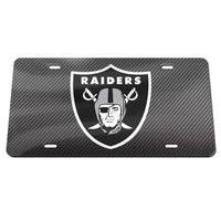 Las Vegas Raiders CARBON Specialty Acrylic License Plate