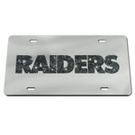 Las Vegas Raiders GLITTER LETTERS Acrylic Classic License Plates