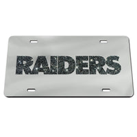 Las Vegas Raiders GLITTER LETTERS Acrylic Classic License Plates