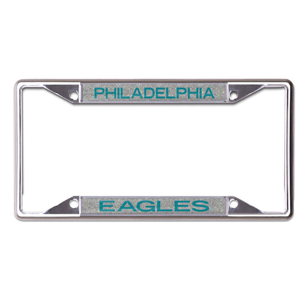 Philadelphia Eagles GLITTER BACKGROUND Lic Plt Frame S/S Printed