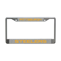 Pittsburgh Steelers GLITTER BACKGROUND Lic Plt Frame S/L Printed