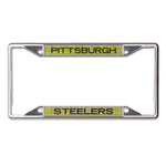 Pittsburgh Steelers GLITTER BACKGROUND Lic Plt Frame S/S Printed