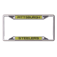 Pittsburgh Steelers GLITTER BACKGROUND Lic Plt Frame S/S Printed