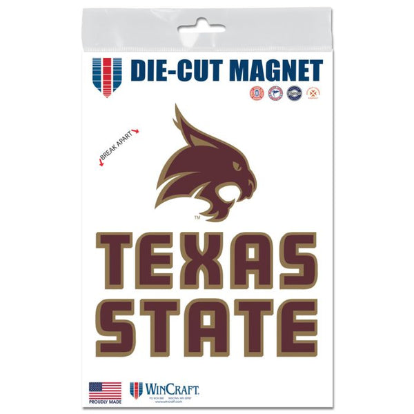 Wholesale-Texas State Bobcats Outdoor Magnets 3" x 5"