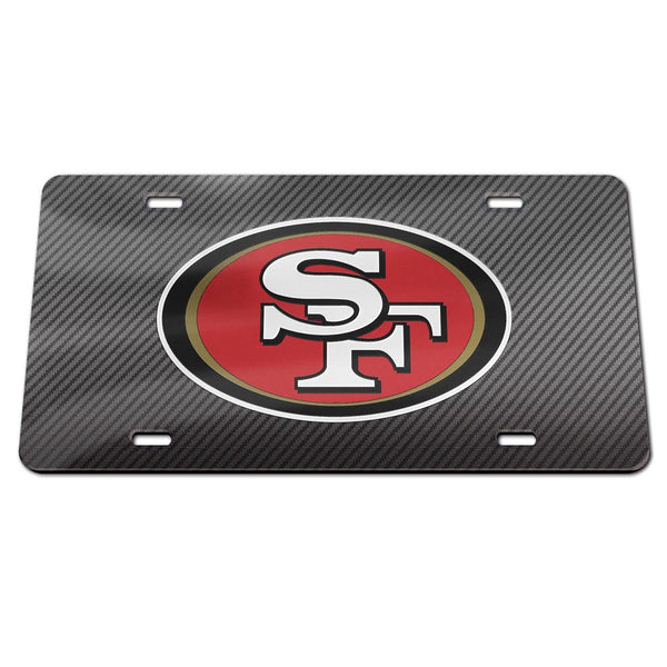 San Francisco 49ers CARBON Specialty Acrylic License Plate