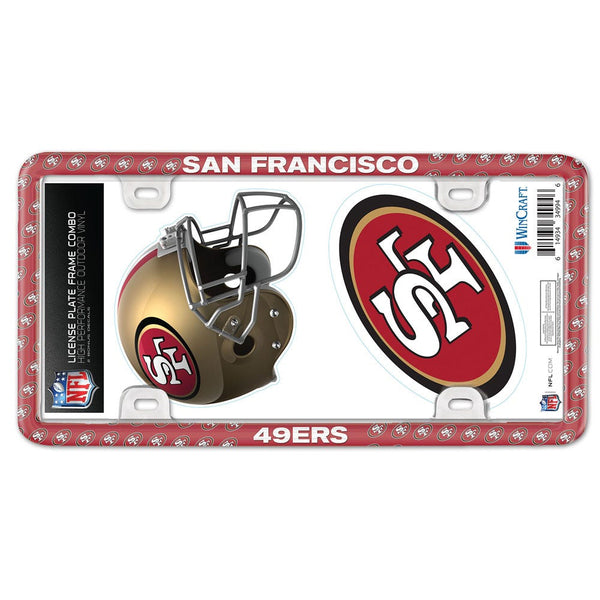 San Francisco 49ers License Plate Thin Frame - Plastic w/Decal
