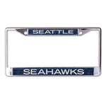 Seattle Seahawks GLITTER BACKGROUND Lic Plate Frame B/O Printed