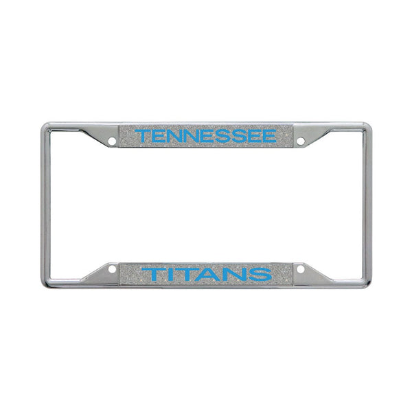 Tennessee Titans GLITTER BACKGROUND Lic Plt Frame S/S Printed