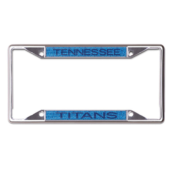 Tennessee Titans GLITTER BACKGROUND Lic Plt Frame S/S Printed