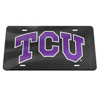 Wholesale-TCU Horned Frogs CARBON Acrylic Classic License Plates