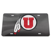 Wholesale-Utah Utes CARBON Acrylic Classic License Plates