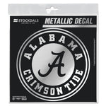 Alabama Crimson Tide Decal Metallic 6" x 6"