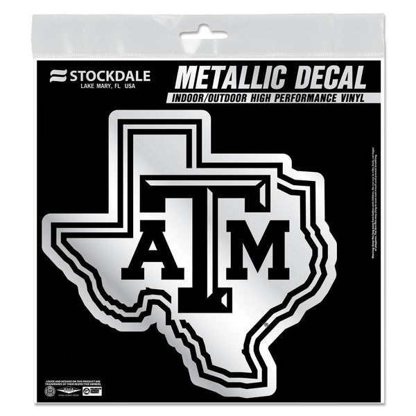 Texas A&M Aggies Decal Metallic 6" x 6"