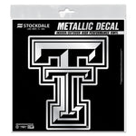 Wholesale-Texas Tech Red Raiders Decal Metallic 6" x 6"